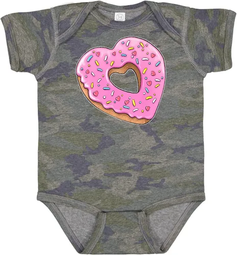 Vista 5 de inktastic Body de bebé con forma de corazón con glaseado rosa y chispas