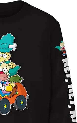 Vista 5 de The Simpsons Camisa clásica de Bart Simpson Homer, Bart, Lisa Tee Camiseta de manga larga para hombre