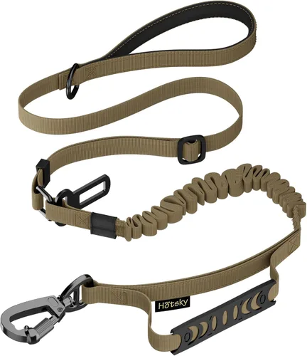 Vista 19 de Hotsky Bungee táctico que absorbe los golpes, correa fuerte para perro, CP