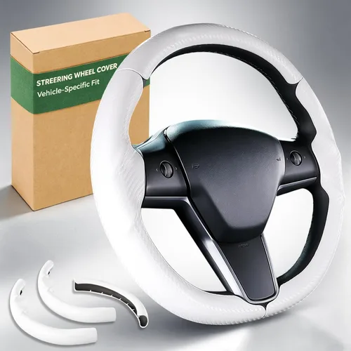Vista 11 de Funda para volante para Tesla Model 3 (2017-2023) / Modelo Y (2020-2024), antideslizante, agarre cómodo, transpirable, accesorios personalizados