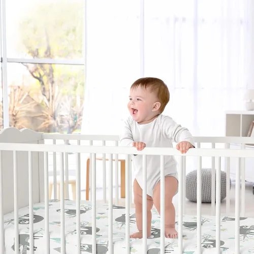 Vista 2 de Sweet Jojo Designs Sábanas ajustables para cuna de bebé (perezoso jungla) para niños o niñas, guardería infantil, habitación de niños pequeños