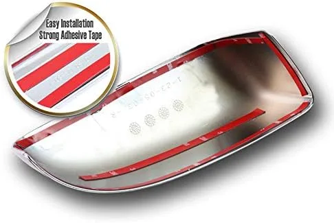 Vista 2 de EPARTS - Tapa completa para espejo retrovisor lateral de ABS cromado pulido para Dodge Ram 1500 2500 3500 2010-2018 sin remolque