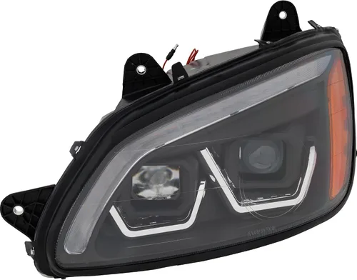 Vista 13 de Garage-Pro Bombillas LED para faros delanteros del lado del pasajero para Kenworth T880 2014-2022, carcasa negra, faros LED que reemplazan a #