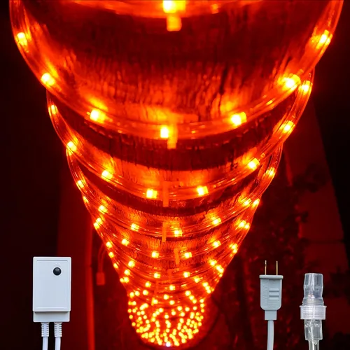 Vista 12 de Russell Decor Cuerda de luces LED con controlador regulable de 4 niveles para Navidad, 4 de julio, Día de los Caídos, decoración de vacaciones