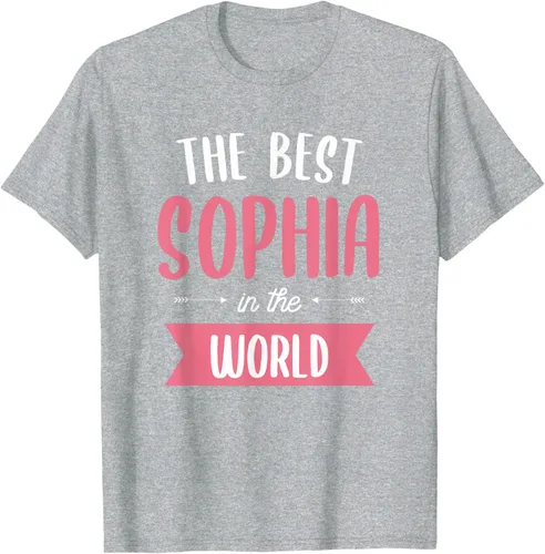 Vista 8 de Camiseta The Best Sophia In The World Name, Negro