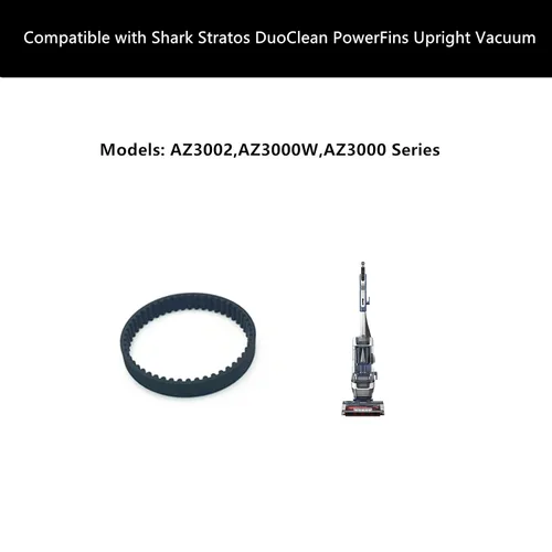 Vista 3 de Correa de repuesto para aspiradora vertical Shark Stratos DuoClean PowerFins, compatible con los modelos AZ3002, AZ3000W, AZ3000 (2 correas)