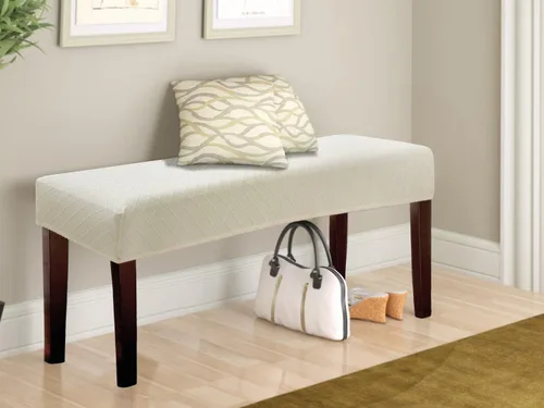 Vista 8 de Fuloon - Funda elástica de jacquard para banco de comedor, antipolvo, desmontable, funda para banco lavable, protector de cojín de asiento para Beige