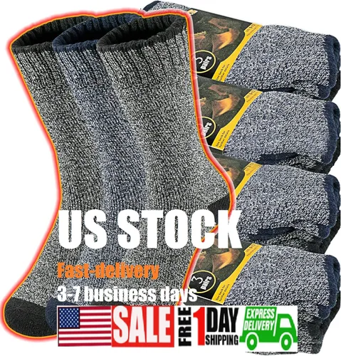 Vista 2 de TSSPLUS 9 pares de botas de trabajo de algodón para hombre térmicas cálidas resistentes para invierno 9-13 EE UU 9 pares