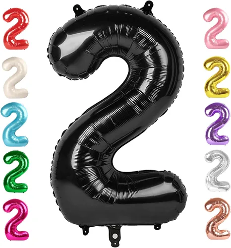Vista 13 de Globos del números 0 de 40 pulgadas para formar los números 10, 20, 30, 40, 50, 60, 70, 80, 90, 100, para decoración de cumpleaños, bodas, eventos