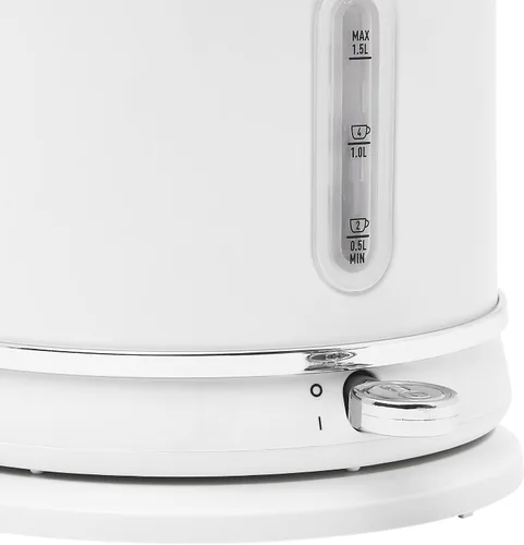 Vista 5 de Haden Chelsea - Hervidor de agua eléctrico de 1,7 litros con base de 360 grados, marfil y cromo
