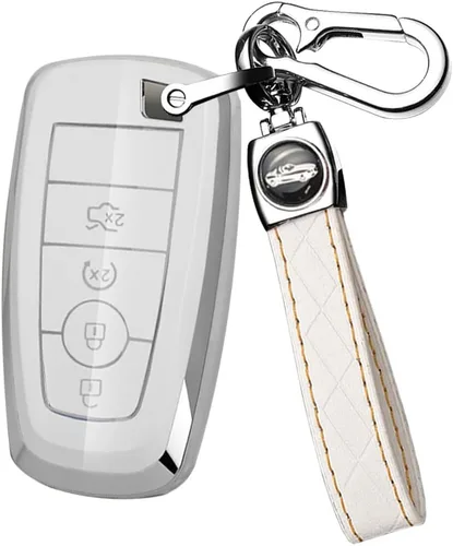Vista 16 de ontto Funda para llavero de automóvil de 4 botones compatible con Ford Explorer Bronco Expedition protección completa para Escape Edge Maverick Negro