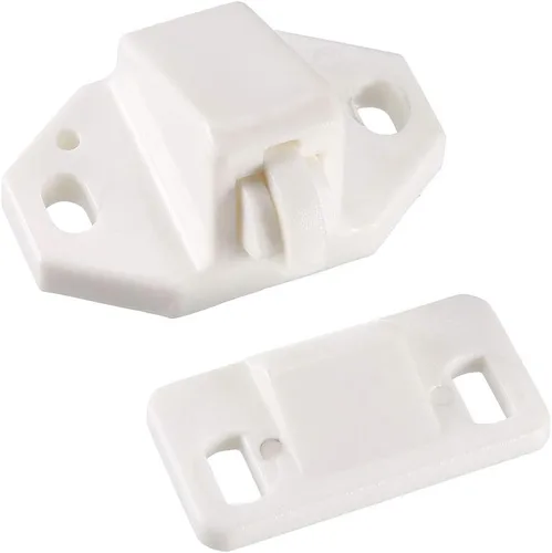 Vista 4 de uxcell Rodillo de puerta de armario para muebles con rodillo ABS beige 10 piezas
