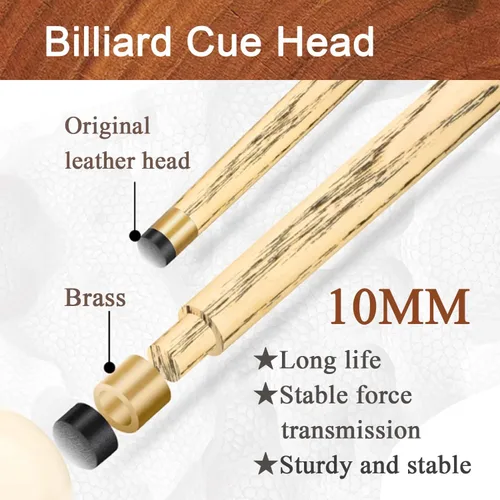 Vista 3 de Tacos de billar profesionales 10MM Billiard cue Chinese Eight-Pole Black Eight-Pole Snooker with Box 3/4(Color:2)