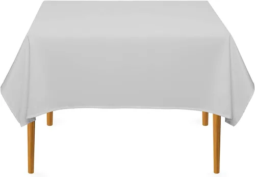 Vista 74 de Pomp - Mantel premium de poliéster con estampado abstracto de 52 x 52 pulgadas cuadradas Tela de fácil cuidado, resistente a arrugas y manchas