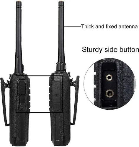Vista 4 de Retevis RT21 Walkie Talkies para adultos (paquete de 6) con auriculares (paquete de 10), radio de 2 vías manos libres con cargador multibanda