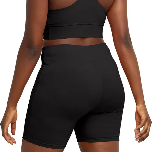 Vista 2 de Hanes Pantalones cortos de ciclismo elásticos para mujer, pantalones cortos deportivos de algodón para mujer, entrepierna de 7 pulgadas