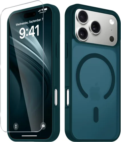 Vista 402 de Funda para Google Pixel 10 Pro XL, cubierta magnética mate, color negro Fit for MagSafe, Screen Protector included, Shockproof Military Grade