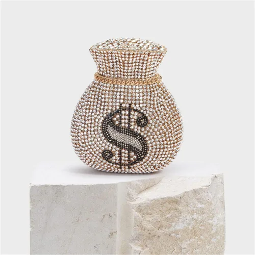 Vista 2 de Tngan Bolsa de dinero para mujer, bolsa de noche con cristales brillantes, monederos de diamantes de imitación, boda, fiesta, baile de graduación