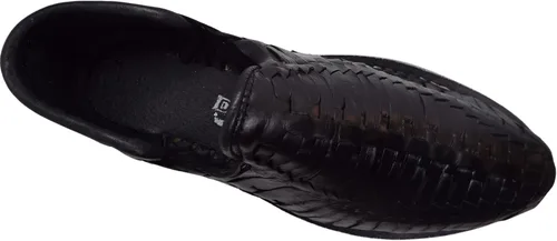 Vista 3 de GCENTERPRISE, Huaraches mexicanos para hombre, huaraches negros, guaraches Mexicanos para Hombre, Rayadillo Negro