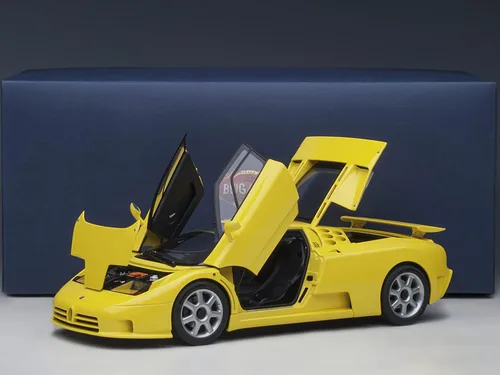 Vista 7 de Bugatti EB110 SS Super Sport Giallo Bugatti Amarillo con Ruedas Plateadas 1/18 Modelo Coche por Autoart 70918