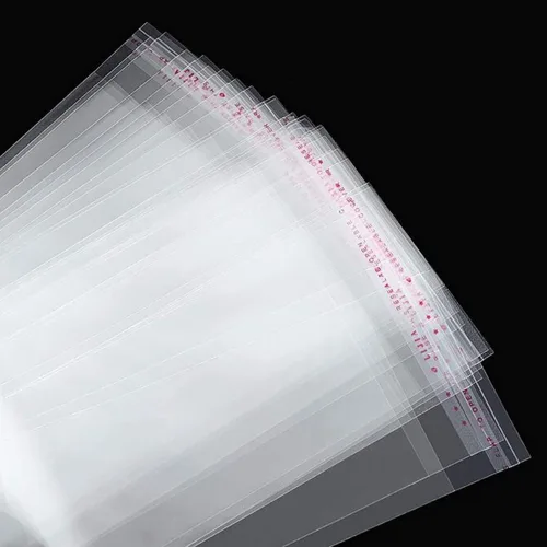 Vista 6 de Bolsas de celofán autoadhesivas de 1 x 8 pulgadas de largo, 1000 bolsas de celofán transparentes autoadhesivas de 2 mil de pulgada