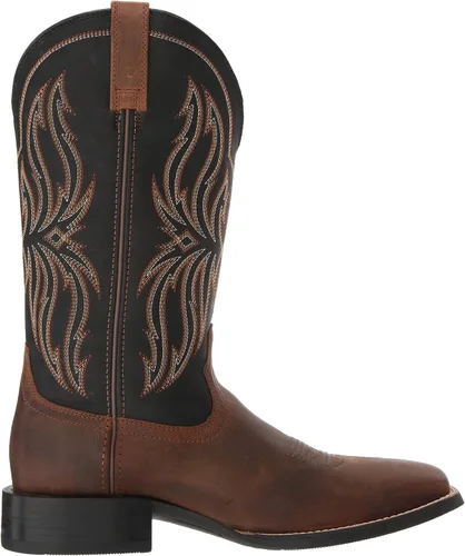 Vista 6 de Ariat Sport Rustler Western Boots - Botas vaqueras de cuero para hombre, Marrón desteñido