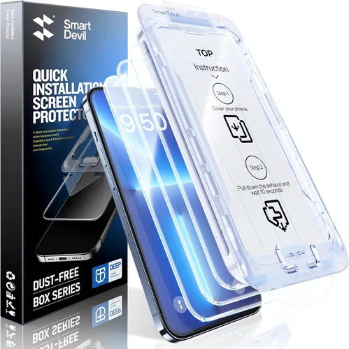 Vista 19 de SMARTDEVIL Paquete de 2 protectores de pantalla de privacidad para iPhone Air, vidrio templado 9H antiespía de 28°, resistente a impactos