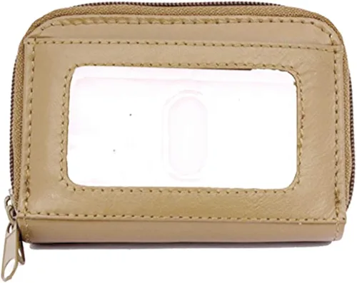 Vista 3 de SILVERFEVER Cartera para mujer con tarjetero RFID para mujer, de cuero, organizador de tarjetas de crédito