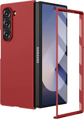 Vista 16 de Ruky Funda para Samsung Galaxy Z Fold 5, cubierta de cuerpo completo con protector de pantalla integrado, soporte de carga inalámbrica de PC duro