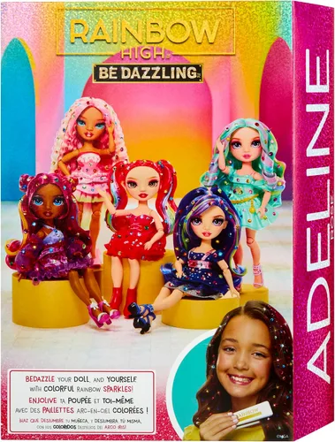 Vista 13 de Rainbow High Be Dazzling Muñecas de moda - Adeline Rose (Rosa) con herramienta Bedazzler y Gemas brillantes
