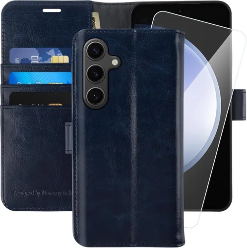 Vista 31 de MONASAY - Funda tipo cartera para Samsung S23 con 3 tarjeteros, color negro