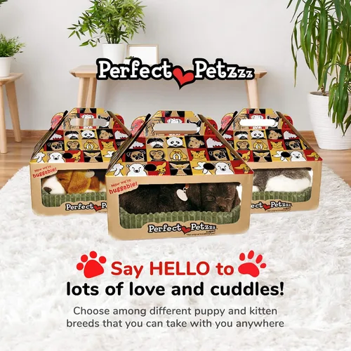 Vista 7 de Perfect Petzzz - Original Petzzz Labrador negro, realista, juguete de mascota de peluche interactivo hecho a mano al 100% con piel sintética