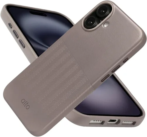 Vista 44 de alto Funda para teléfono compatible con iPhone 15 2023 y MagSafe, funda magnética de cuero italiano, funda protectora contra caídas de la serie Clop