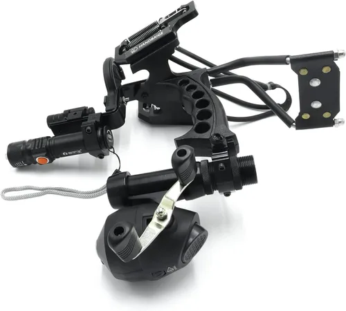 Vista 6 de HBG - Kit de tirachinas de pesca para caza al aire libre, muñeca de catapulta de alta velocidad, flechas de pesca con arco profesional ajustable