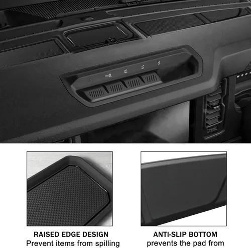 Vista 3 de Tapete de silicona para cubierta de salpicadero para Ford Bronco, accesorios 2021 2022 2023 2024 2025 2026 antipolvo bandeja de salpicadero