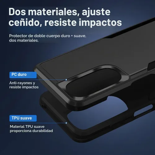 Vista 5 de Funda para Moto G Stylus 5G 2022, con Protector de Pantalla, [Probada contra Caídas de Grado Militar] Funda Protectora de Servicio Pesado Resistente