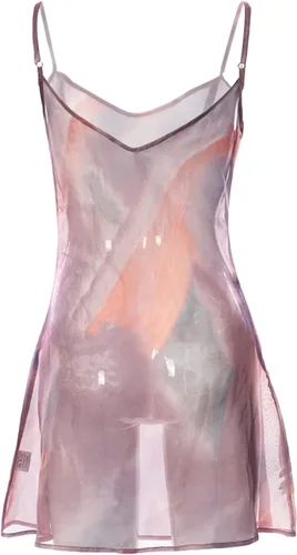 Vista 6 de Minivestido sexy de satén de corte bajo para mujer, vestido corto Y2K, sin espalda, tirantes delgados, vestido corto de verano para salir por