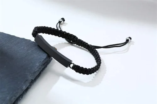 Vista 51 de Pulsera de urna personalizada para cenizas, recuerdos de joyería de cremación para mujeres y hombres, pulsera ajustable de cuerda tejida hecha a