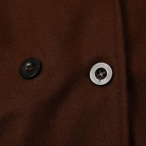 Vista 5 de Women Fashion Solid Color Outwear Winter Long Jacket Long Sleeve Lapel Trench Jacket Craft Wind Temperament Jackets