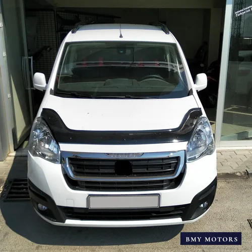 Vista 4 de BMY - Deflector de capó / protector de insectos delantero compatible con Peugeot Partner 2015-2018 Protector de capó Partículas e insectos