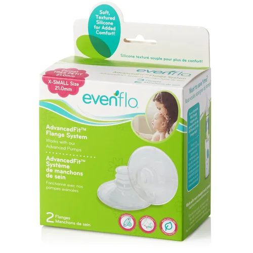 Vista 2 de Evenflo Feeding Sistema de brida AdvancedFit de 2 piezas con acceso a video instructivo, XS, 0.827 in (paquete de 2)