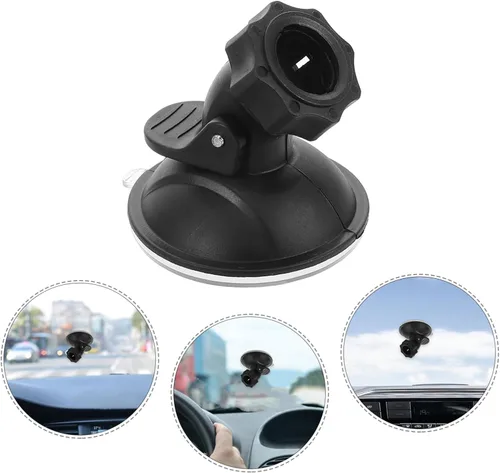 Vista 9 de Soporte para cámara de automóvil con base de ventosa de cabeza esférica para cámaras de tablero y dispositivos, fácil instalación, fijación segura