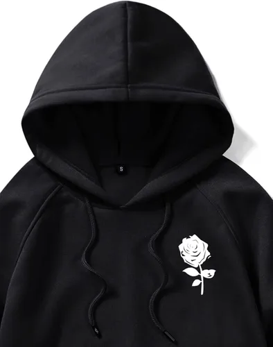 Vista 4 de Floerns Sudadera con capucha y cordón de manga larga con estampado gráfico para hombre