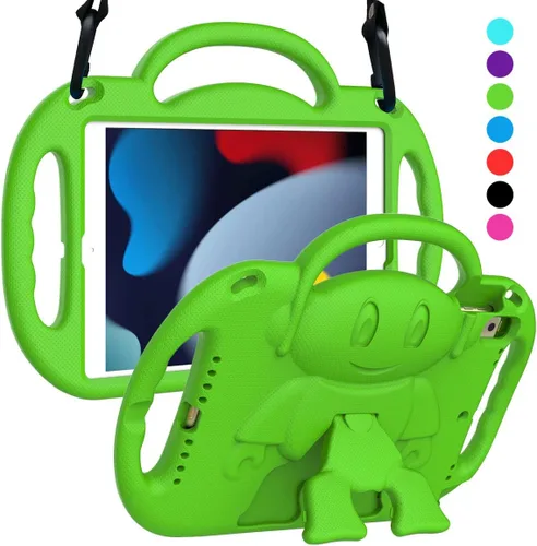 Vista 14 de SUPLIK Funda para niños para iPad de 9ª/8ª/7ª generación (10.2 pulgadas, 2021/2020/2019), Funda resistente a niños para iPad de 10.2" con asa