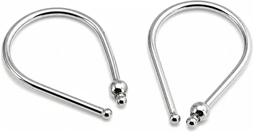 Vista 8 de Aretes pequeños de plata de ley 21 GA de 0.472 in con gancho de arco de herradura Relleno de oro de 14 quilates 20 GA