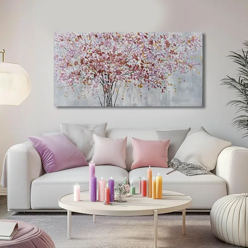 Vista 13 de CHUDANHAO Arte abstracto de graffiti gris para pared, pintura de árbol grande, impresiones fotográficas doradas, arte moderno en lienzo