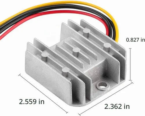 Vista 5 de Regulador de Voltaje Reductor DC 8V ~ 40V a 12V 3A 36W Convertidor - DC 36V 24V 18V a 12V Convertidor Regulador Reductor Elevador Módulo