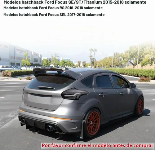 Vista 3 de SPEC-D TUNING Barras de luces traseras LED negras Compatibles con Ford Focus SE/ST/Titanium Hatchback 2015-2018, Ford Focus RS Hatchback 2016-2018