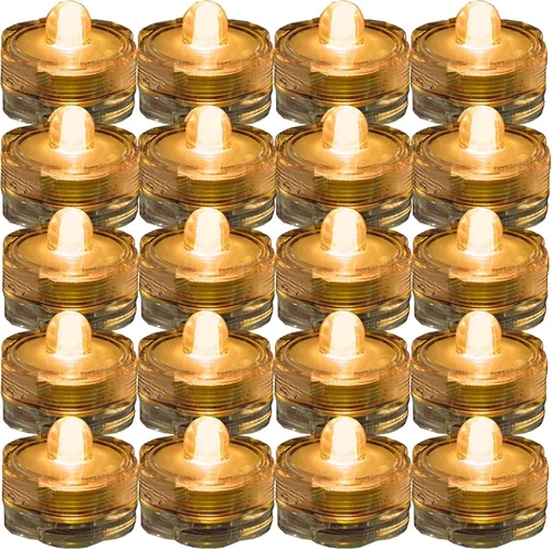 Vista 15 de Luces led muy brillantes, sumergibles, color té, para fiestas, bodas