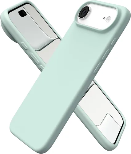 Vista 24 de ORNARTO Funda para iPhone Air de 6.5 pulgadas, silicona líquida delgada de 3 capas de goma de gel suave a prueba de golpes con forro de microfibra